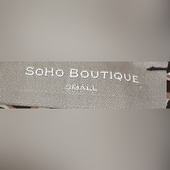 BOHO BOUTIQUE size SMALL, zebra print, long sleeved asymmetrical hemline dress. - Picture 8 of 9